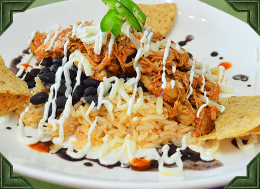 A Picture of an El Pollo Rice Bowl